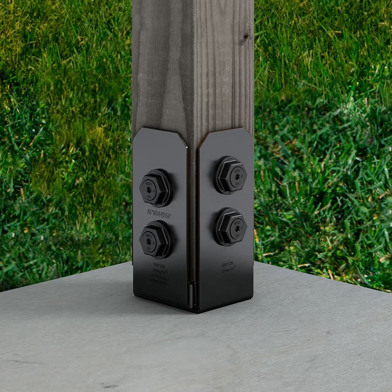 Simpson Strong-Tie APVB44DSP Outdoor Accents Avant Post Base Side for 4x, 2-Pack