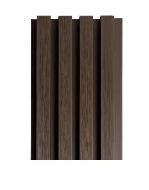 Composite Narrow Slat Siding & Cladding - The Rome Collection (8.4 sq ft) — Pantheon (Dark Brown) — Pantheon (Dark Brown)