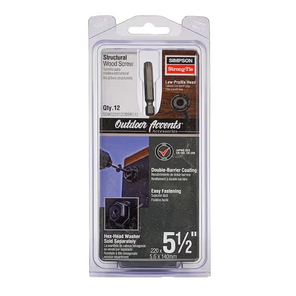 Simpson Strong-Tie Outdoor Accents Structural Wood Screw, 0.22 x 5-1/2 in T40