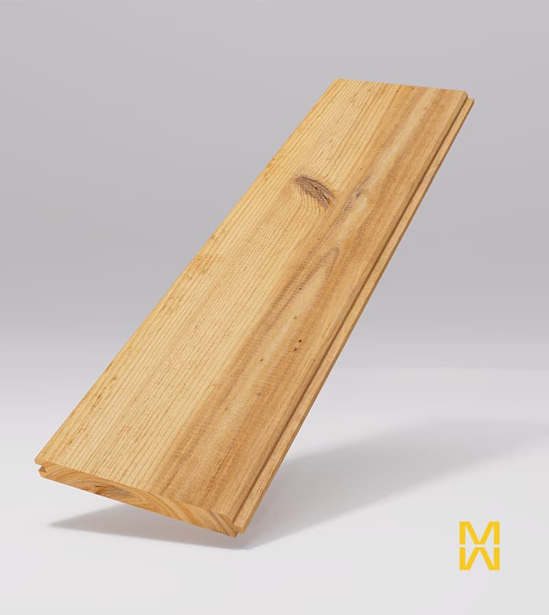 Scandinavian Thermo 1 × 6 V-Joint / Nickel Gap — Natural — Ceiling & Soffit — Natural