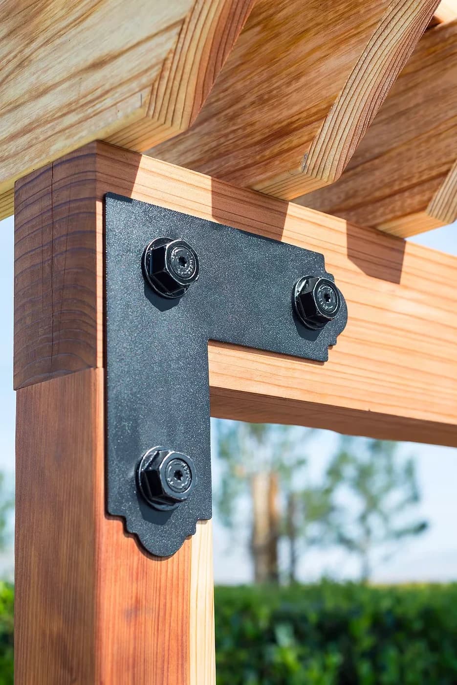 Pre-Cut Hardwood Pergola Kit — 12 × 16 ft