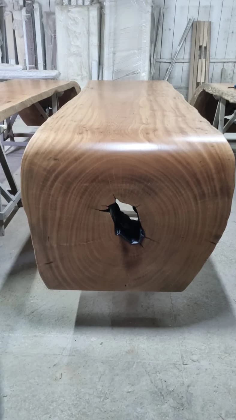 Pequi Live Edge Waterfall Table — 12.1 ft | #170