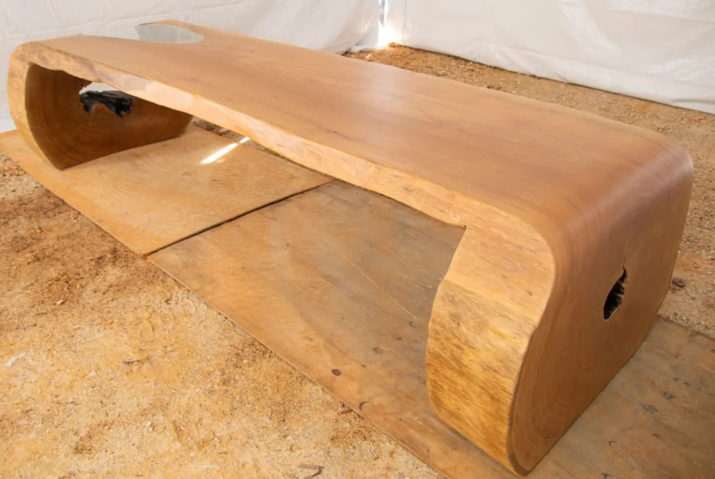 Pequi Live Edge Waterfall Table — 10.7 ft | #183