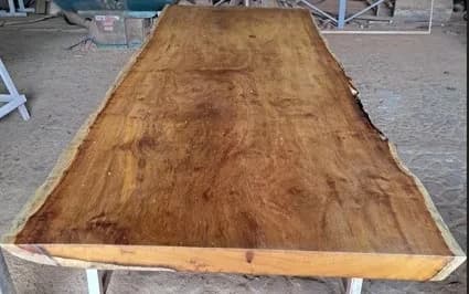 Garapa Live Edge Wood Tabletop — 10 ft | #110
