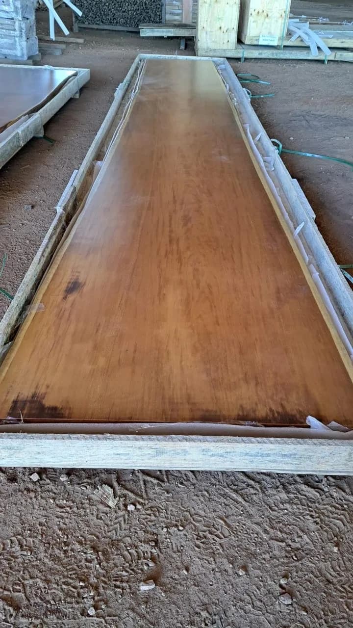 Garapa Live Edge Wood Tabletop — 18.4 ft | #121