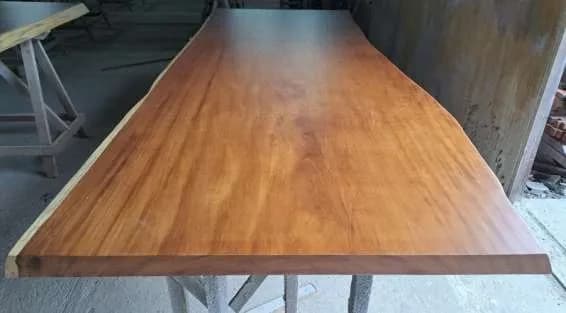 Garapa Live Edge Wood Tabletop — 8.2 ft | #73