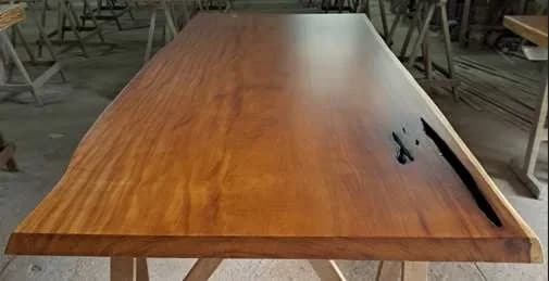 Garapa Live Edge Wood Tabletop — 8.2 ft | #74