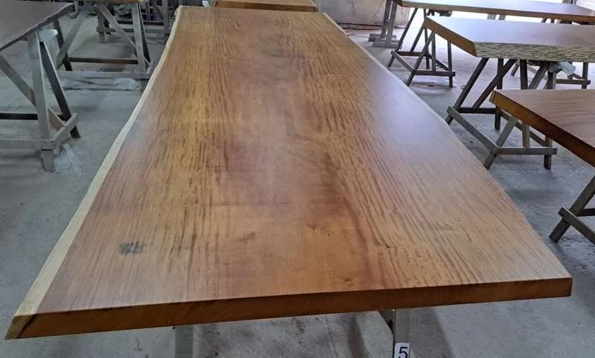 Garapa Live Edge Wood Tabletop — 10.9 ft | #77