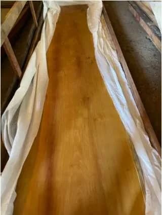 Garapa Live Edge Wood Tabletop — 13.1 ft | #81