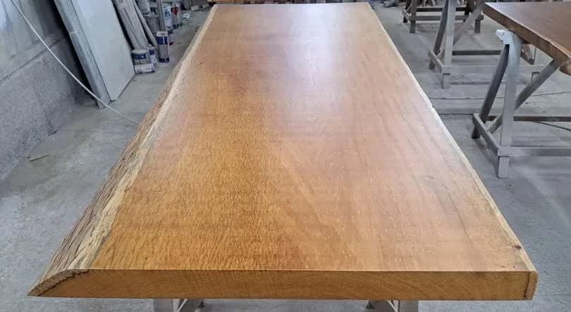 Garapa Live Edge Wood Tabletop — 8.2 ft | #80