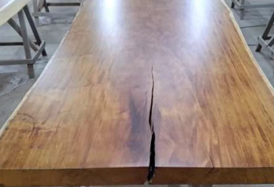Garapa Live Edge Wood Tabletop — 9.2 ft | #82