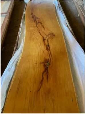 Garapa Live Edge Wood Tabletop — 11.4 ft | #84