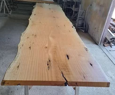 Garapa Live Edge Wood Tabletop — 14.3 ft | #85