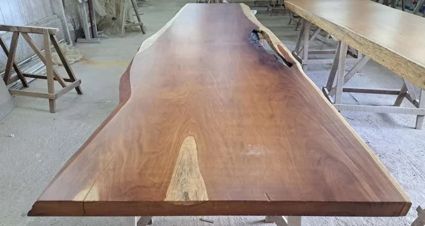 Garapa Live Edge Wood Tabletop — 13.7 ft | #87