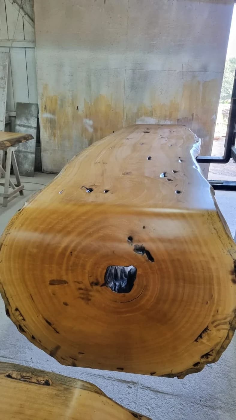 Pequi Live Edge Waterfall Table — 13.8 ft | #127