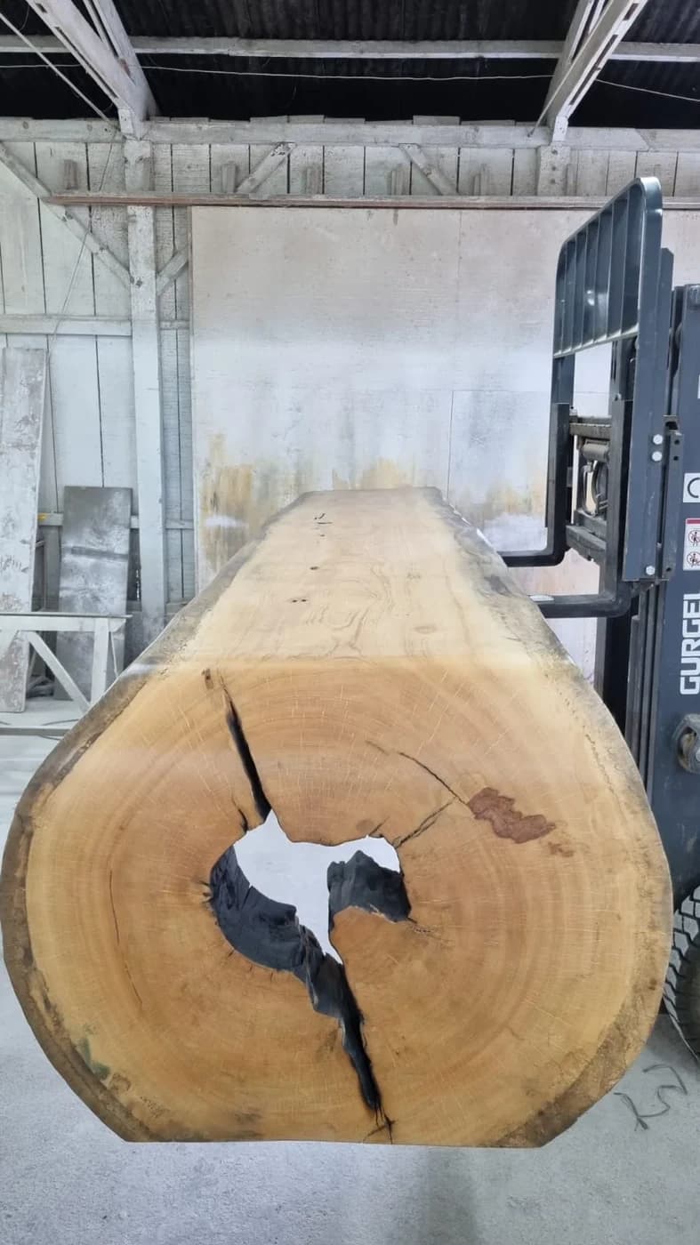 Pequi Live Edge Waterfall Table — 12.5 ft | #128