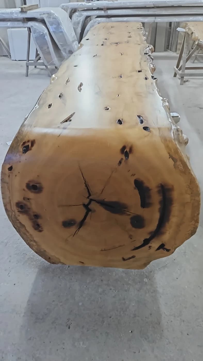 Pequi Live Edge Waterfall Table — 16.4 ft | #132