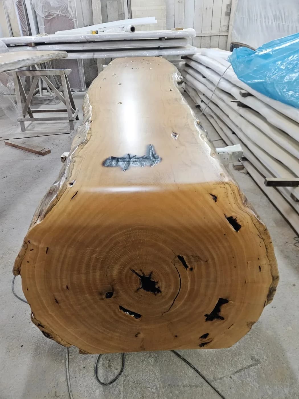 Pequi Live Edge Waterfall Table — 15.1 ft | #135