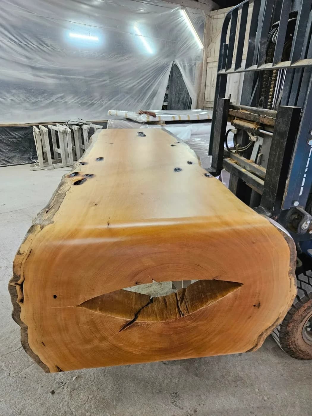 Pequi Live Edge Waterfall Table — 9.4 ft | #146