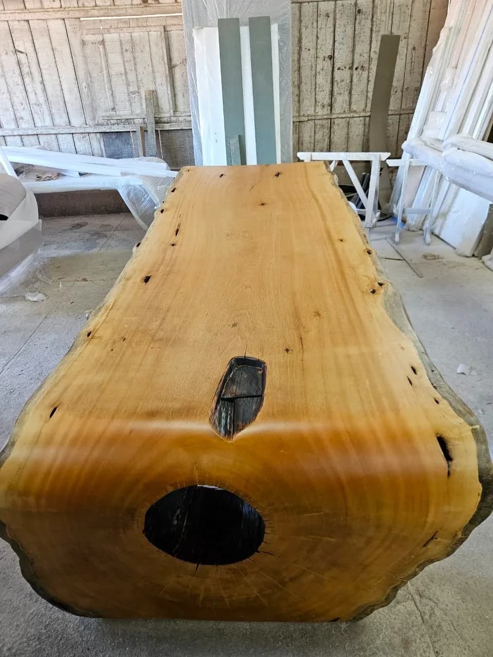 Pequi Live Edge Waterfall Table — 9.6 ft | #160