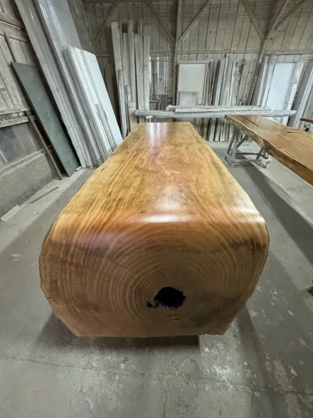 Pequi Live Edge Double Waterfall Table — 12.8 ft | #177