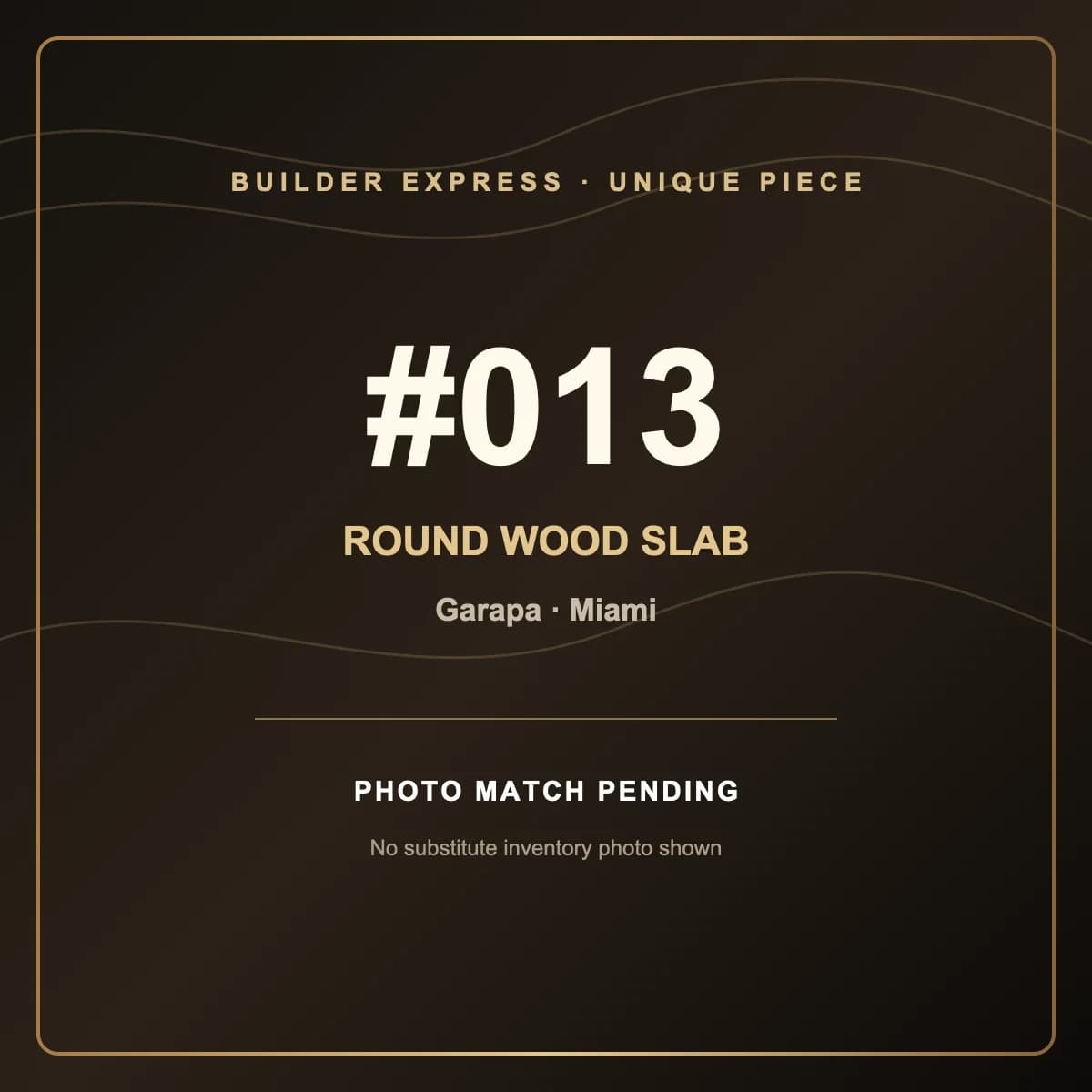 Garapa Round Live Edge Wood Slab — 95 cm diameter | #013