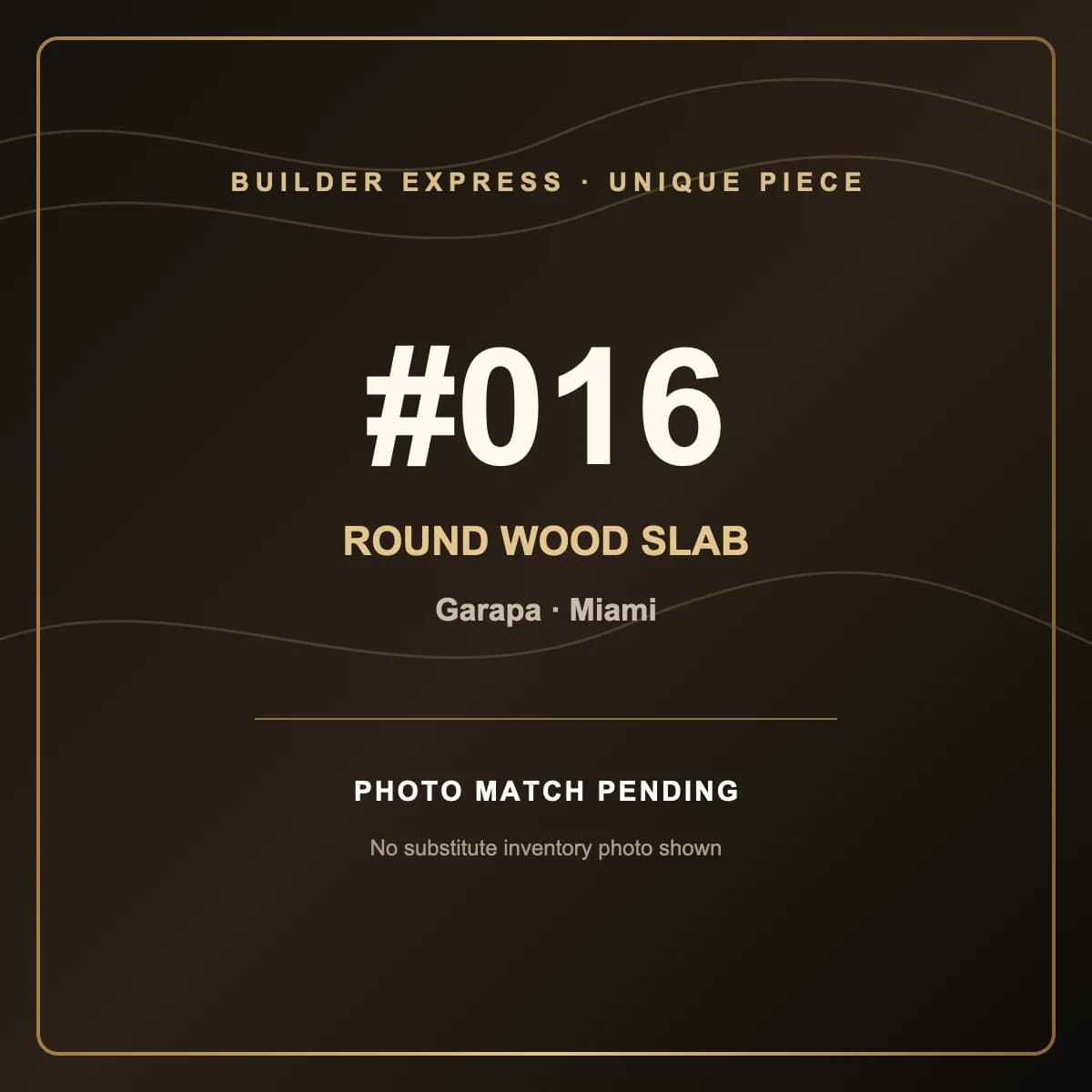 Garapa Round Live Edge Wood Slab — 100 cm diameter | #016