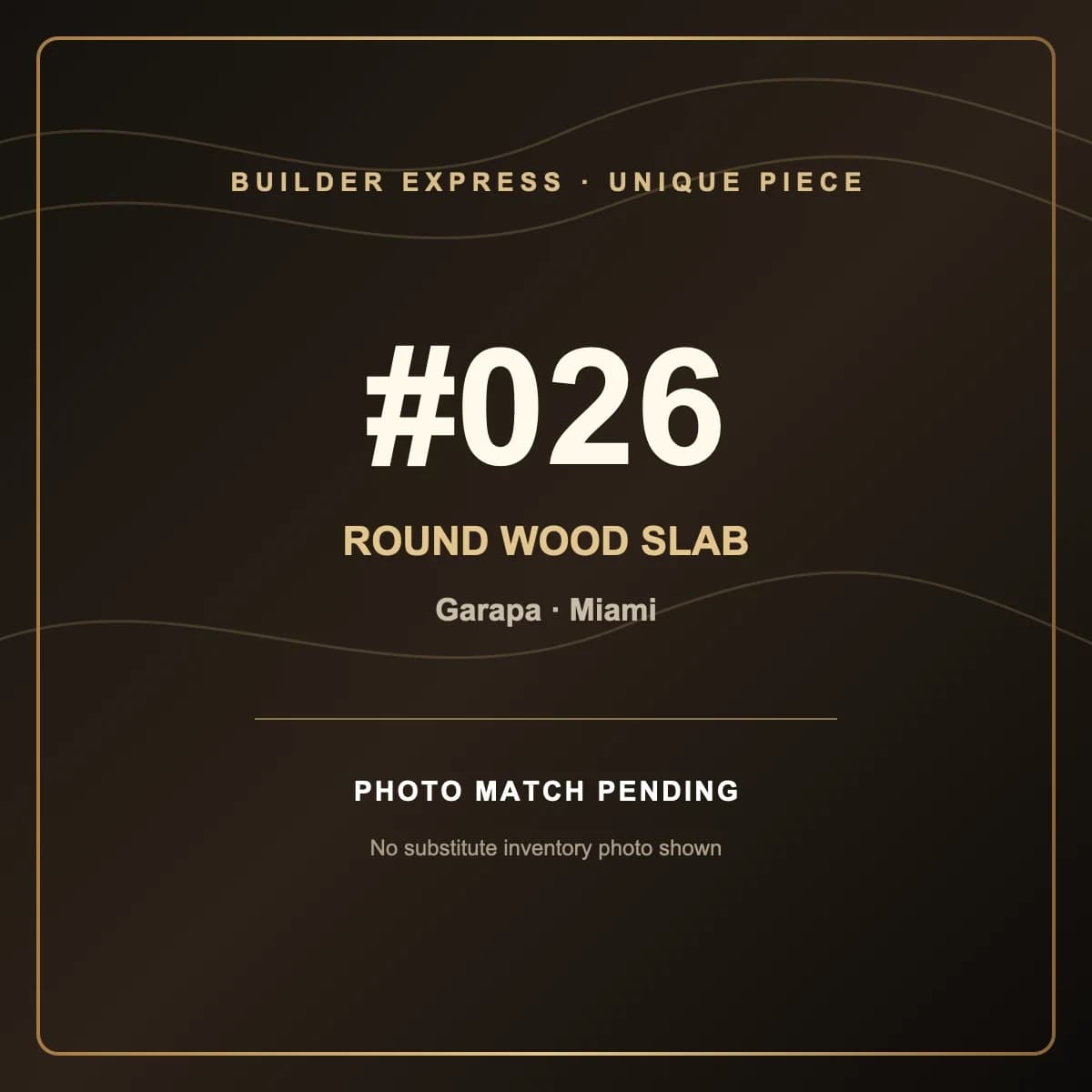 Garapa Round Live Edge Wood Slab — 105 cm diameter | #026