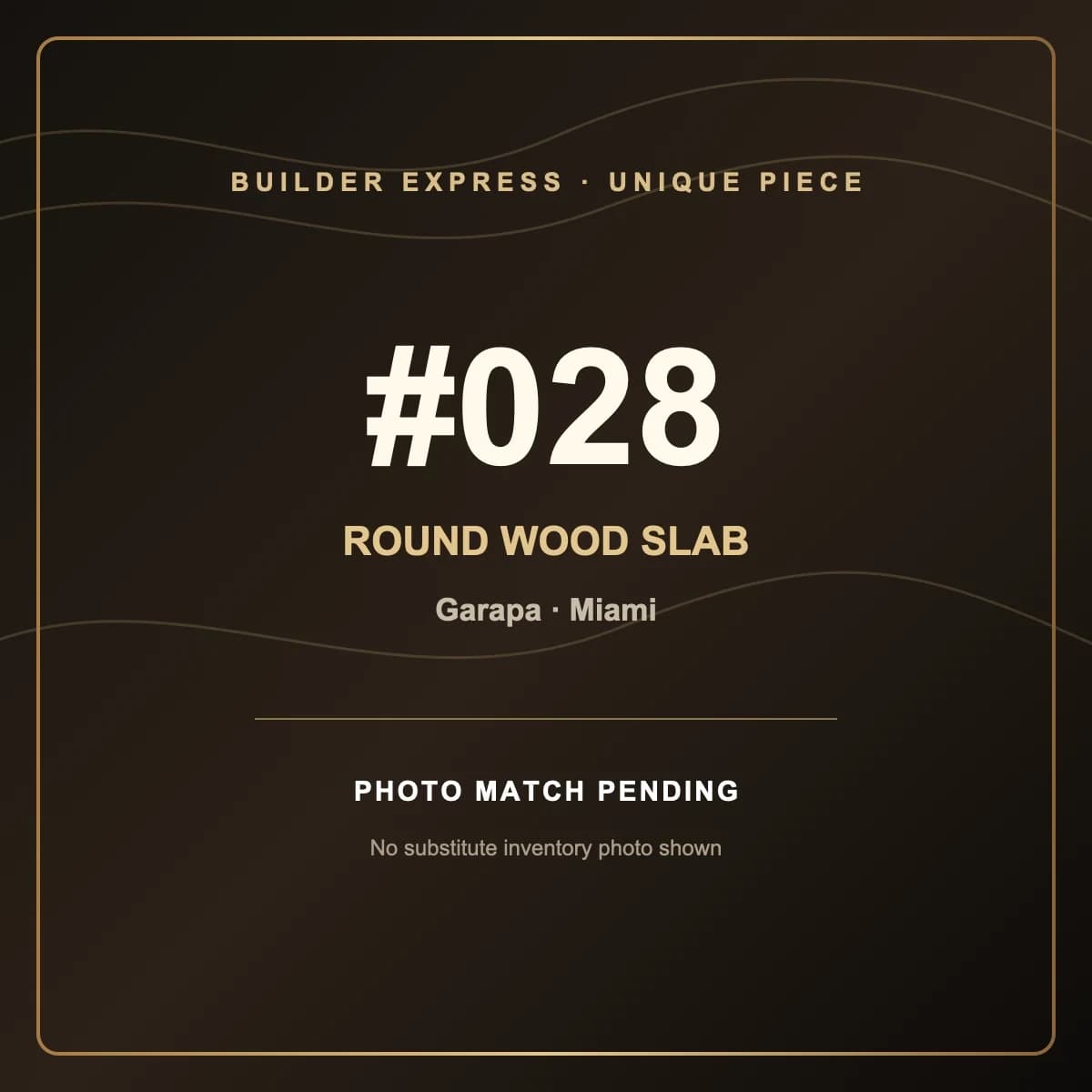 Garapa Round Live Edge Wood Slab — 90 cm diameter | #028
