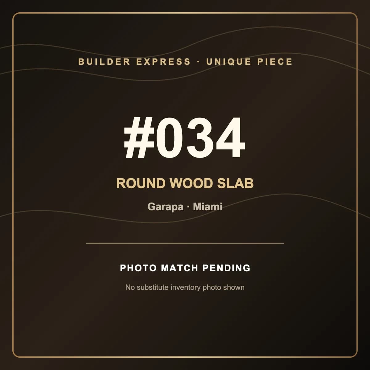Garapa Round Live Edge Wood Slab — 95 cm diameter | #034