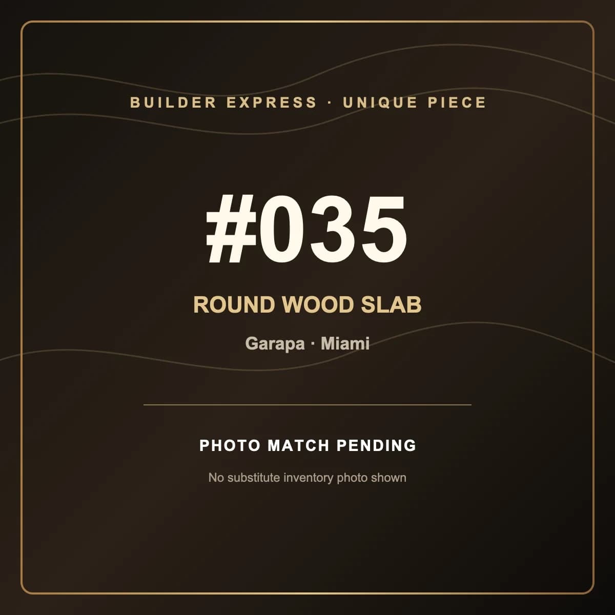 Garapa Round Live Edge Wood Slab — 125 cm diameter | #035