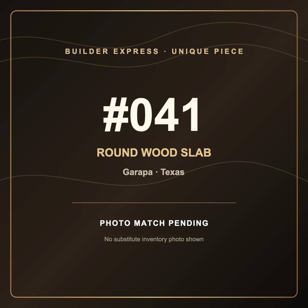 Garapa Round Live Edge Wood Slab — 100 cm diameter | #041