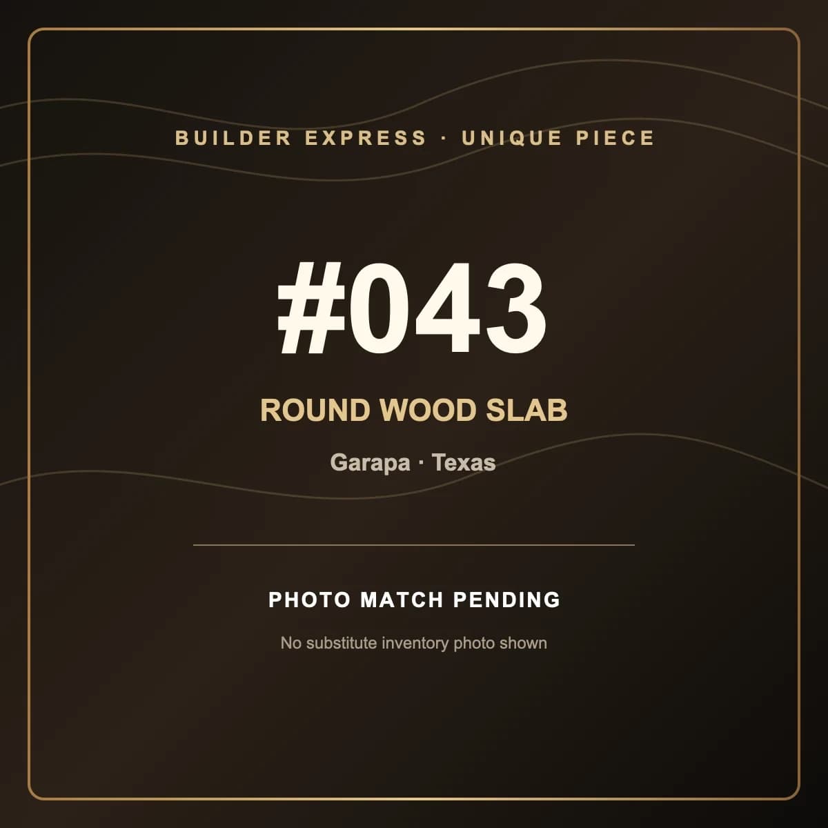 Garapa Round Live Edge Wood Slab — 90 cm diameter | #043