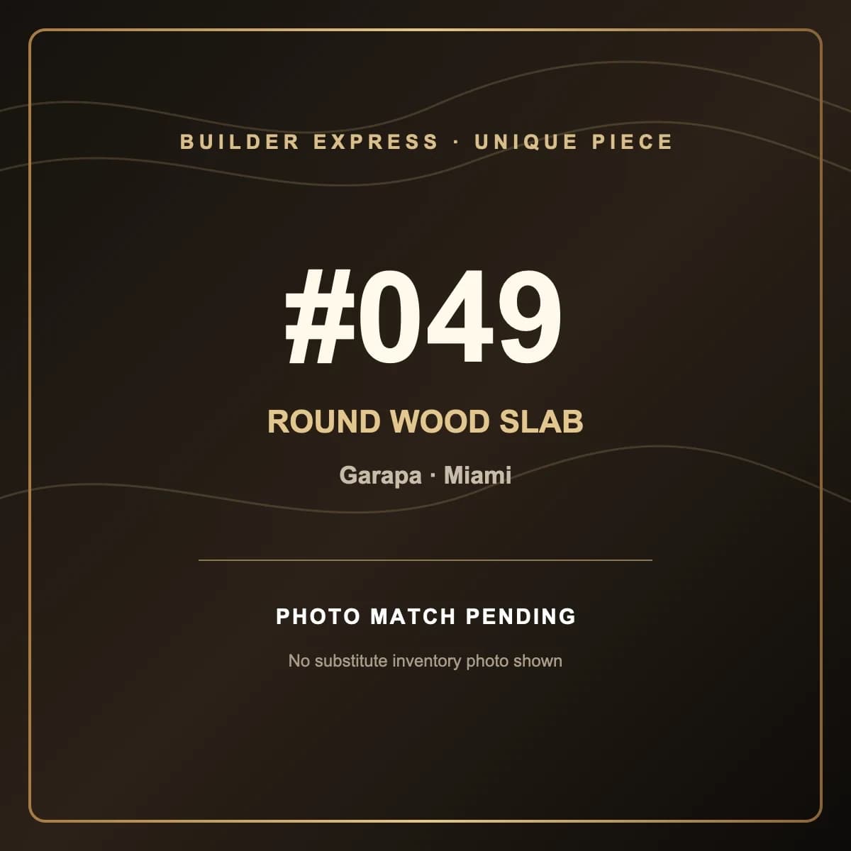 Garapa Round Live Edge Wood Slab — 105 cm diameter | #049