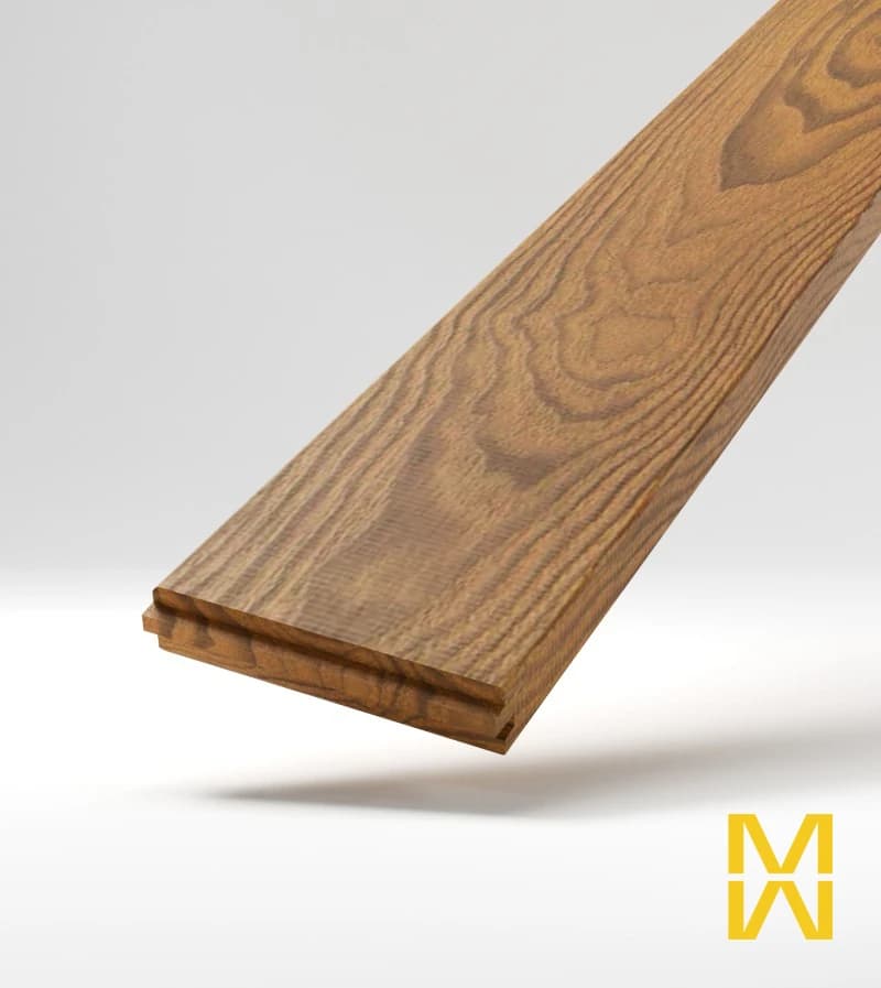 Thermo Ash 1 × 6 Plus S4S E4E — End Match — Natural — Siding & Wall Cladding — Natural